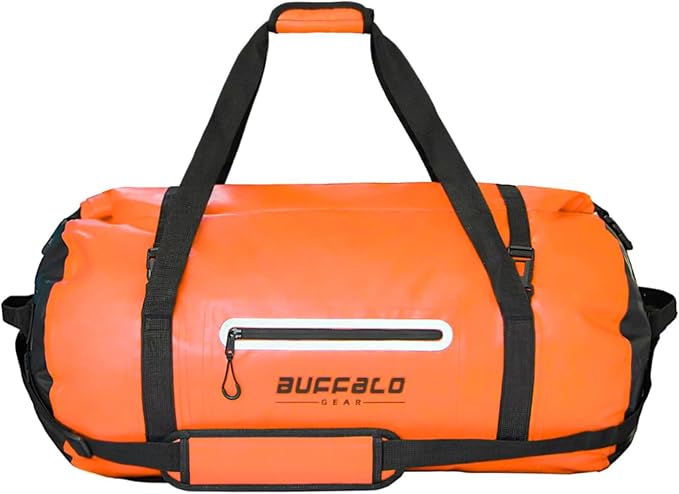 Buffalo Gear Waterproof Duffle Bag 40L 60L 80L Roll-top Dry Bag Heavy Duty Waterproof Duffel Travel Bag for Kayaking Rafting Boating Fishing Camping - Image 3