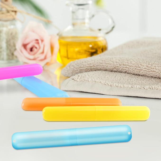 SIKEMAY 150PCS Travel Toothbrush Holder Bulk, Back to School, Classroom Pencil Case for Kids, Toothbrush Case Cover for Travel, Bathroom, Indoor, Outdoor, Trip, Camping, School - Image 7