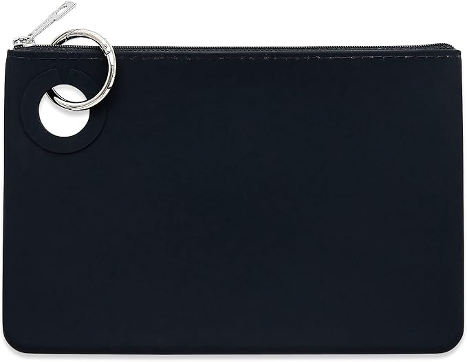 Oventure Large Silicone Pouch – Black, Waterproof Zipper Bag & Holiday Gift for Women, Makeup & Travel by Oventure