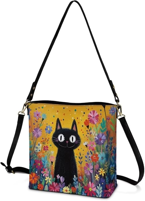 HUGS IDEA Boho Bags for Women Leather Handbag Shoulder Bucket Crossbody Purse - Image 7