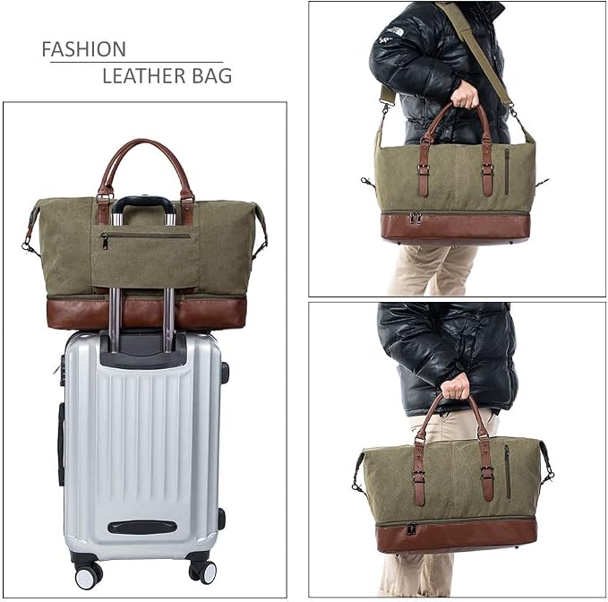 Weekender Overnight Bag Carry On Bag Travel Bag with Shoe Pouch - Image 6