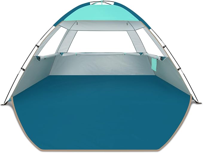 COMMOUDS Beach Tent Sun Shelter for 3/4/6/8 Person, UPF 50+ UV Protection Beach Shade Canopy Tent, Lightweight, Easy Set Up and Carry by COMMOUDS
