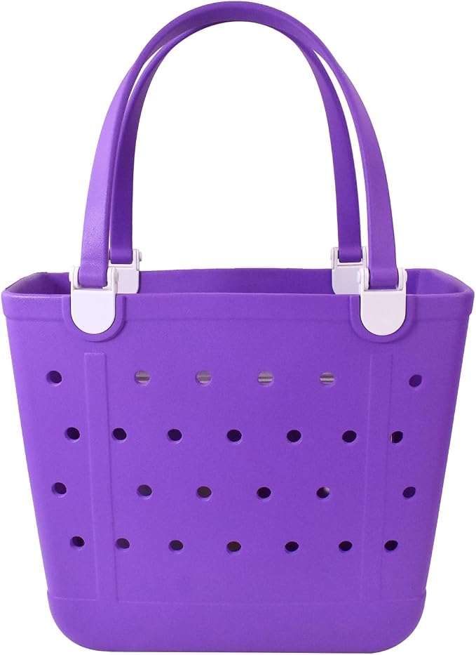 Lightweight Extra large Rubber Beach Bag Small mini Tote Bag for Gym Waterproof medium Open Handbag for Pool Sports by Addoklm