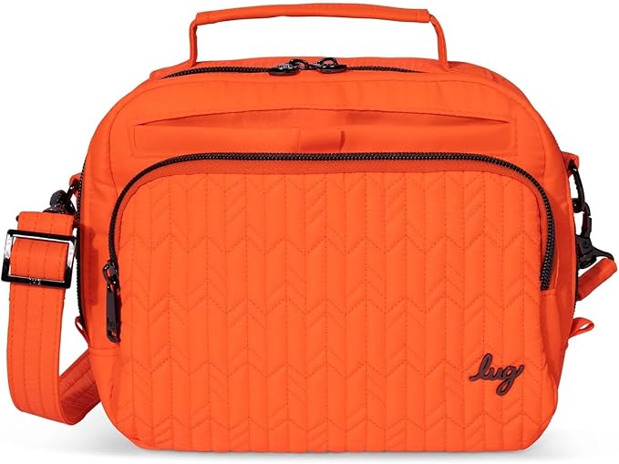Lug Ranger Mini Crossbody for Women – Drawbridge Opening, RFID Card Slots, Adjustable Strap, 100% Polyester – CORAL by Lug