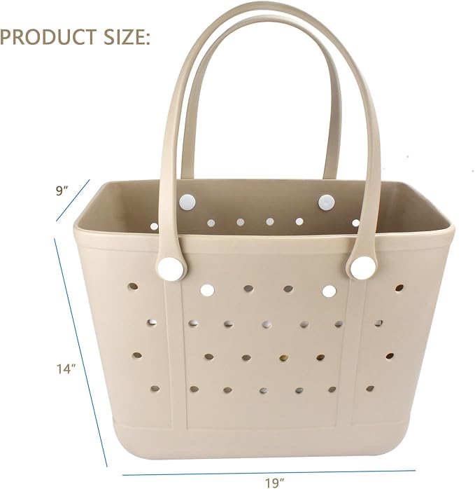 Lightweight Extra large Rubber Beach Bag Small mini Tote Bag for Gym Waterproof medium Open Handbag for Pool Sports - Image 3