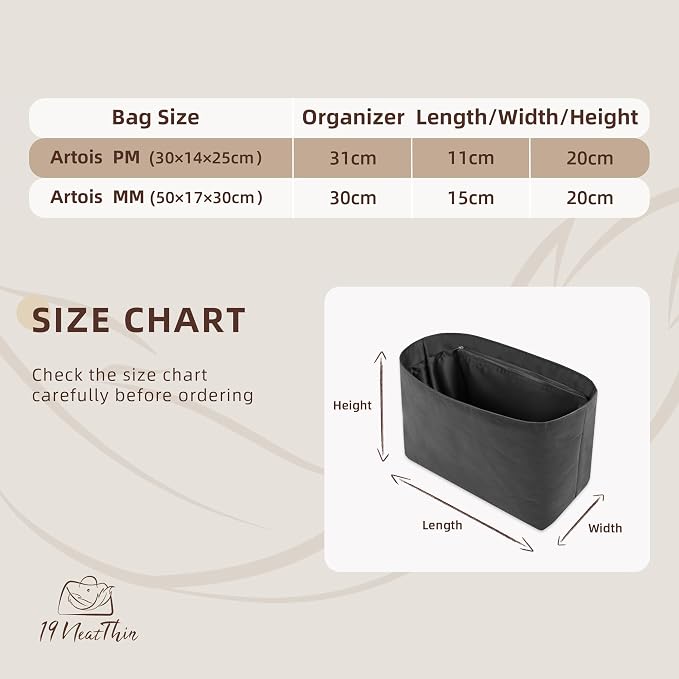 Lightweight Bag Insert for Artois PM, Side Zipper, Black | Bottle Holder and Side Zip, Smooth Satin Interior, Easy-Care Outer Surface, Multiple Color Options, Structured Yet Flexible - Image 3