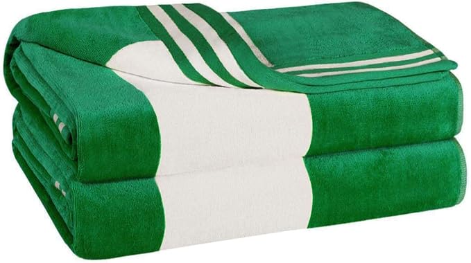 Superior Oversized Beach Towel, Dark Green (Set of 2) - Image 5