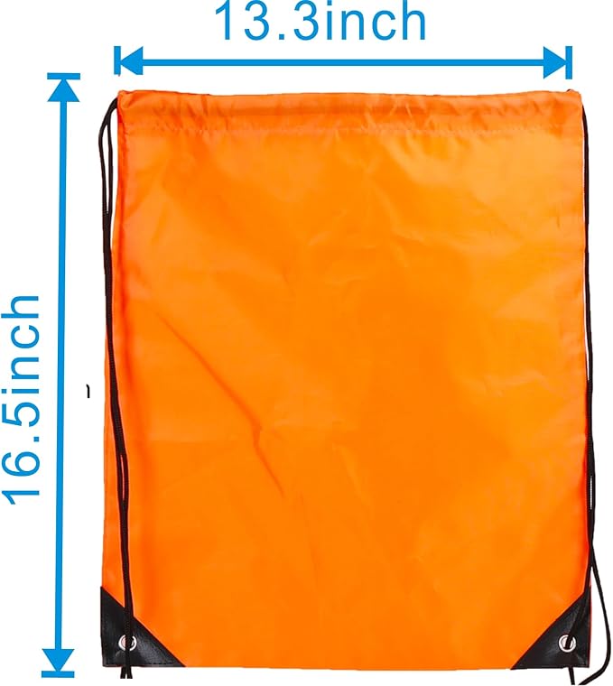 Drawstring Backpack Bulk 30 packs Draw String Backpack Bags DIY Gym Sports trip Traveling Yoga ride Pedestrianism Cinch Bag Sackpack Drawstring (orange) - Image 2