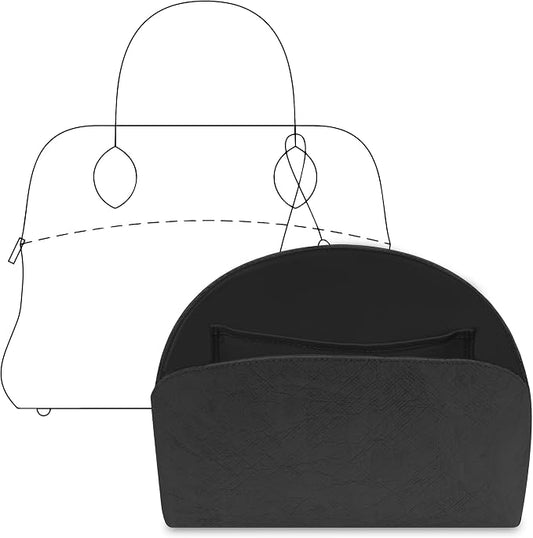 Tote Bag Organizer Insert for HERMES Bolide Mini Handbag,Custom Fit Inside Premium Matte Black Lightweight WaterResistant Purse Accessories by FANJIProject