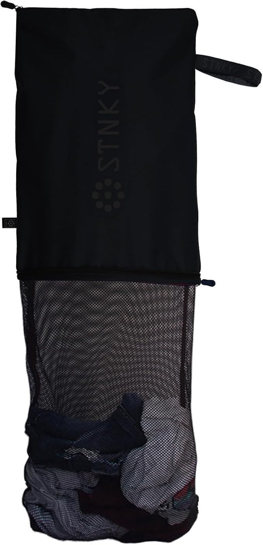 STNKY Bag Pro - Laundry Bags With Zips, Handles and Internal Mesh Bag for Travel, Yoga, Healthcare, Gym Kit, Laundry (Standard, Black) by STNKY