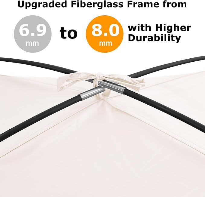 COMMOUDS Beach Tent Sun Shelter for 3/4/6/8 Person, UPF 50+ UV Protection Beach Shade Canopy Tent, Lightweight, Easy Set Up and Carry - Image 4