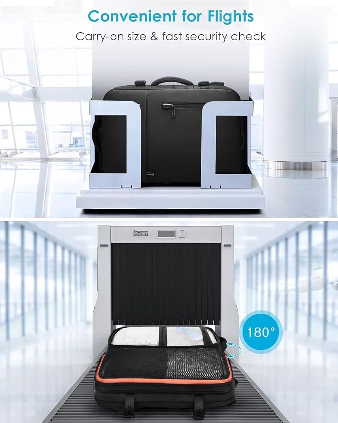 HOMIEE 40L Travel Backpack Expandable Carry on Backpack TSA Approved | Personal Item Backpack Fit 15.6 Inch Laptop, USB Charging Port, Waterproof Luggage Suitcase for Business Weekender - Image 3