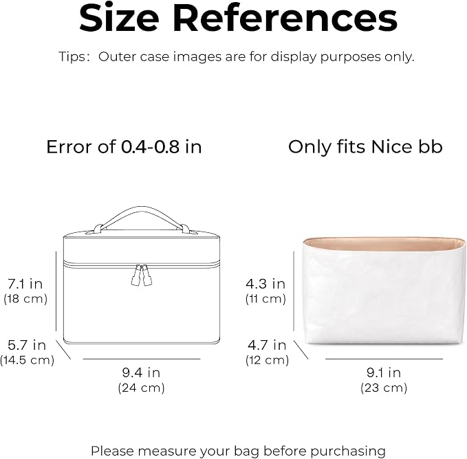 Lightweight Purse Organizer Compatible with LV Nice BB | Handcrafted DuPont™ Tyvek®, Vanile Purse Handbag Organizer Insert, Precision 1:1 Custom Fit for Work, Travel & Daily Carry - Image 2