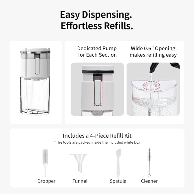 BREEDEN Travel Bottles for Toiletries, Bottle Set (Shower Bottle + Skin Bottle), TSA Approved Leak-Proof Refillable Containers for Shampoo, Body Wash, Skincare & Cream, Travel & Gym (Black) - Image 3