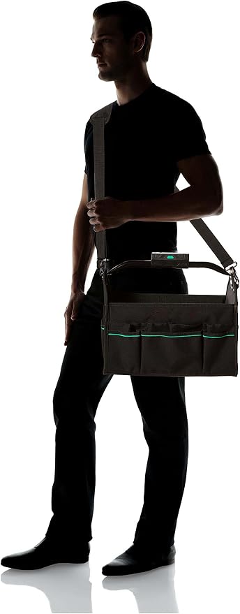 Amazon Basics Tool Bag Organizer with LED Light, 30 Pockets, Adjustable Shoulder Straps, Portable, Black - Image 5