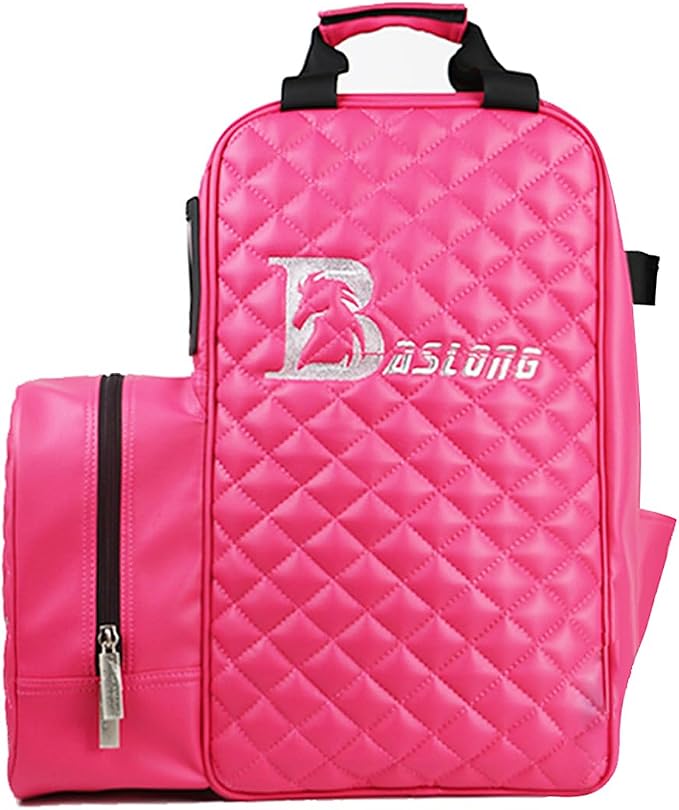 Professional Equestrian Bag Durable PU Leather Waterproof Horse Riding Boot Carry Bag with Helmet Hat Compartment (Pink) by UNISTRENGH