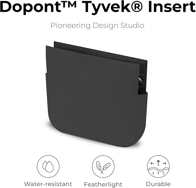 Tote Bag Organizer Insert for HERMES Evelyne29, Custom Fit Inside Premium Matte Black Lightweight WaterResistant Purse Insert - Image 4