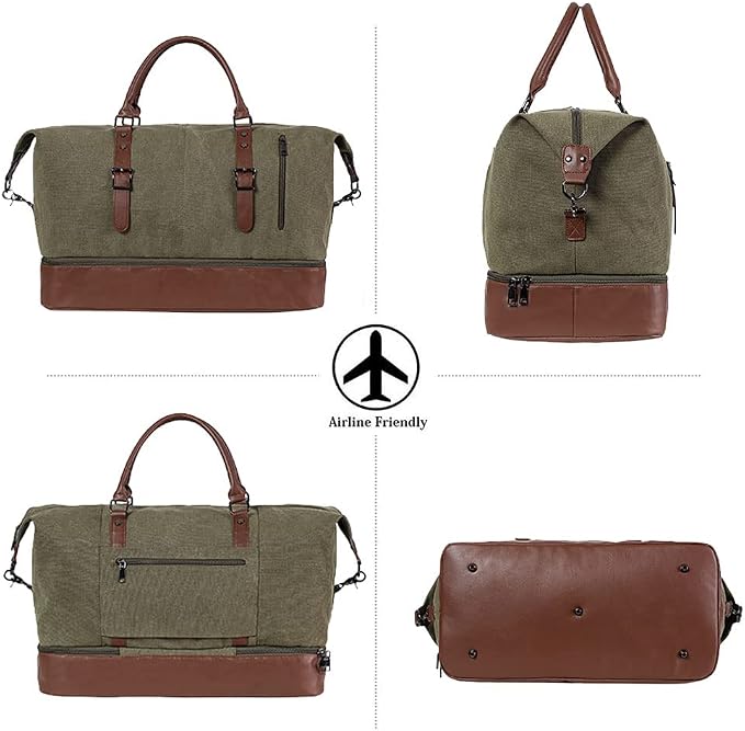 Weekender Overnight Bag Carry On Bag Travel Bag with Shoe Pouch - Image 2