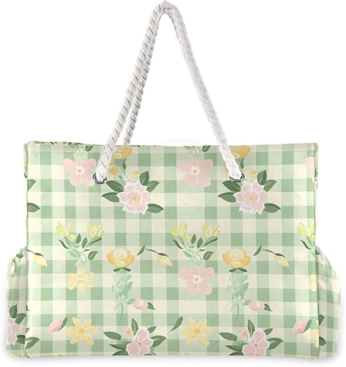 senya Large Beach Bags Totes Swim Canvas Tote Shoulder Bag Water Resistant Bags for Gym Travel Daily - Image 3