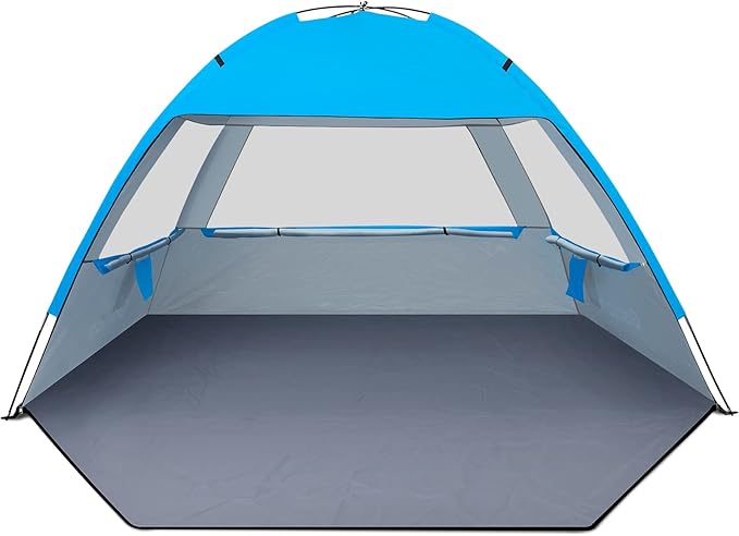 Gorich Beach Tent Sun Shelter for 3/4/6/8/10 Person with UPF 50＋ UV Protection, Lightweight & Easy Setup Beach Shade Canopy, Portable Beach Shade Tent Beach Cabana by Gorich