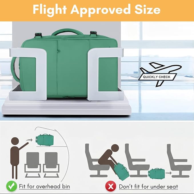 Taygeer Travel Backpack for Women, TSA Friendly Bag for Business Hiking | 40L Airline Approved Carry On Bag with 17.3 inch Laptop Compartment, Backpack Carry On Luggage for friend Gym Sport, Green - Image 3