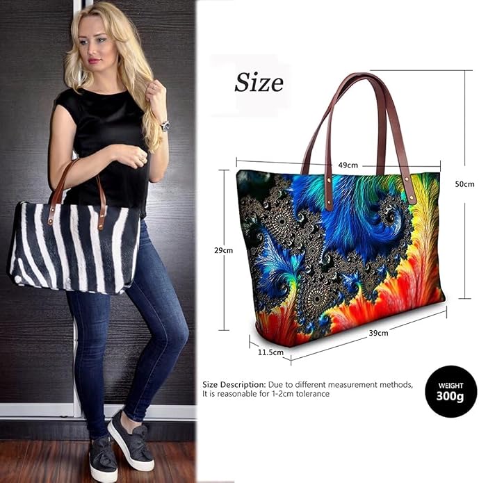 GIFTPUZZ Women Tote Bag Women Wallet Portable Cosmetic Bag for Women Bag Set 3 Pack PU Leather Bags with Zipper - Image 2