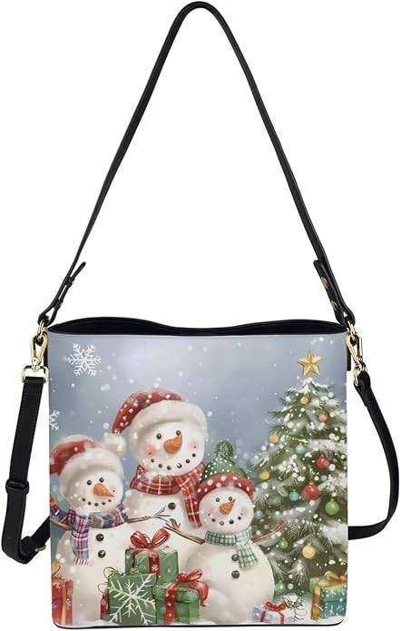 HUGS IDEA Boho Bags for Women Leather Handbag Shoulder Bucket Crossbody Purse - Image 4