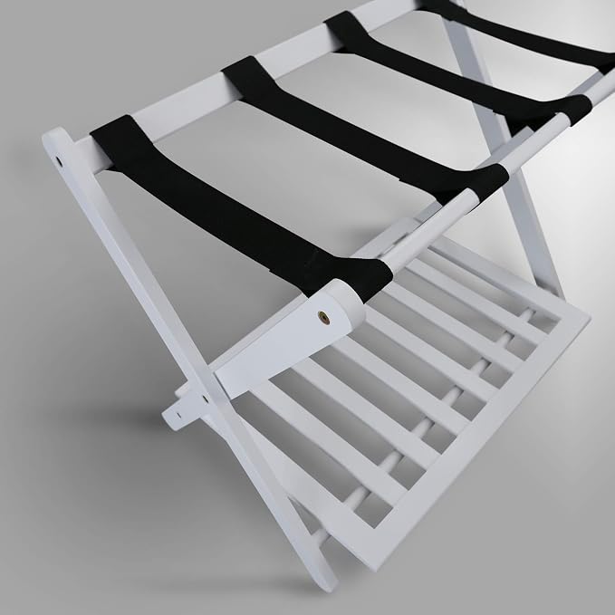 Casual Home Shelf-White Luggage Rack, 26.75" Wide - Image 7