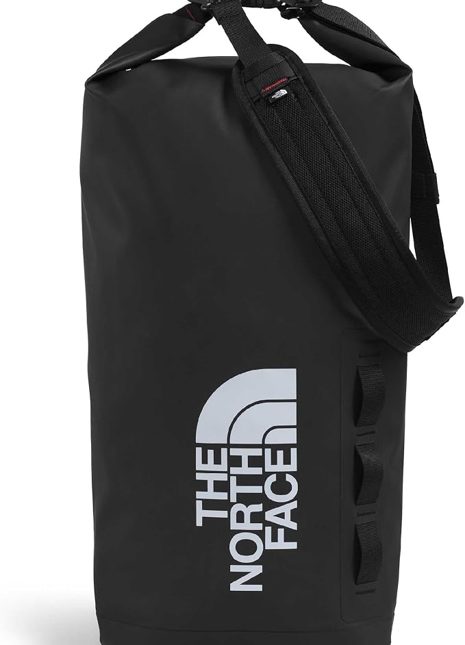 The North Face Base Camp Dry Bag - Roll-Top Waterproof Stuff Sack, Ideal for Camping Gear & Kayak Accessories, TNF Black/TNF White, 18 Liters | Roll-Top Waterproof Stuff Sack, Ideal for Camping Gear & Kayak Accessories by Unknown