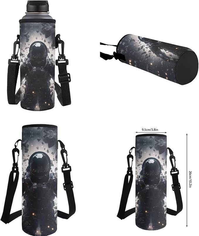 Handsome Astronaut Backpack Set Kids 4 Piece School Bag with Lunch Bag Box Pencil CaseWater Bottle Slevee Complete Matching Elementary Preschool Gifts School Gifts for Boys - Image 6