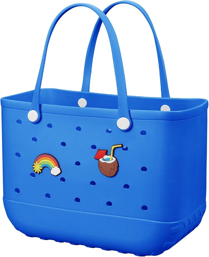 Baonat Beach Bag Rubber Tote Bag - Waterproof Travel Bag for Women Washable Tote Bag Handbag for Sports Beach Market Pool by BAONAT