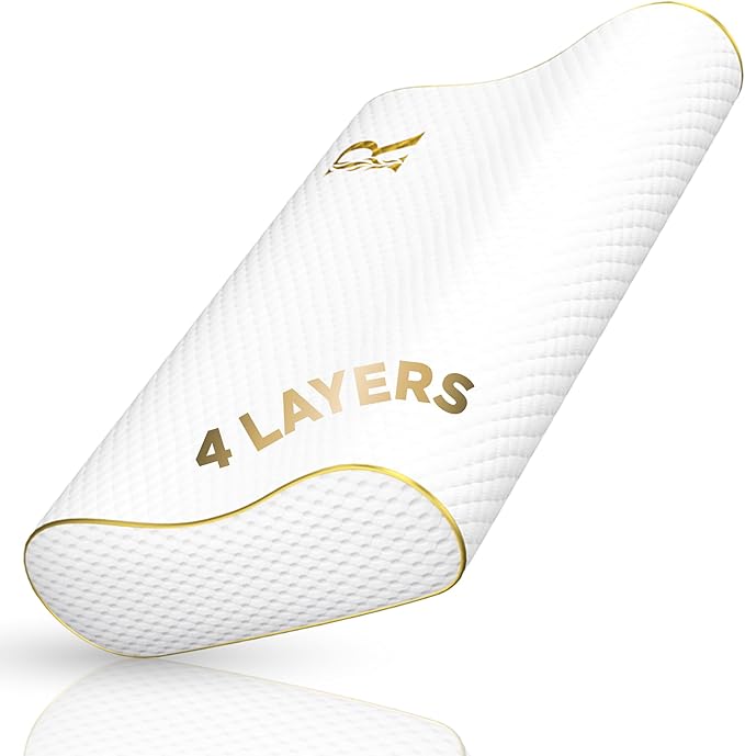 Royal Therapy 4-Layer King, Contour Pillow, Side Sleeper Pillow, Orthopedic, Neck Support, Neck Pain, Side Sleepers, CertiPUR-US by ROYALTHERAPY