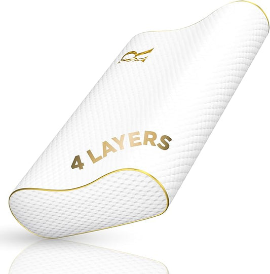 Royal Therapy 4-Layer King, Contour Pillow, Side Sleeper Pillow, Orthopedic, Neck Support, Neck Pain, Side Sleepers, CertiPUR-US by ROYALTHERAPY