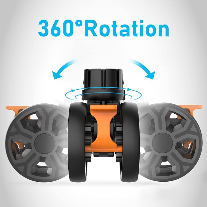 FELICON SELORSS Heavy Duty Rotation Swivel Wheels-Black-2PCS | 360°Rotate Wheel for BY06 BY06S BY06C BY10 BY10WX BY16 Folding Utility Cart Rolling Crate - Image 2