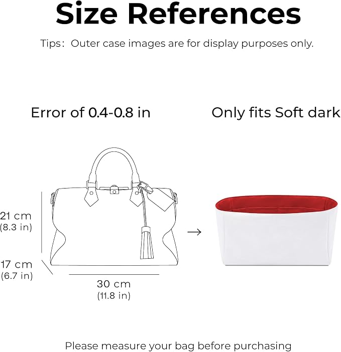 Soft Support Organizer Compatible with LV Soft Speedy Dark | Handcrafted DuPont™ Tyvek®,Handbag Organizer Insert, Precision 1:1 Custom Fit,Rogue Coeur,Ideal for Shopping and Daily Carry - Image 2