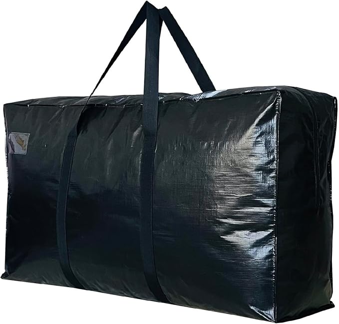 Extra Large Storage Bags, Jumbo Moving Storage Bags Heavy Duty, Foldable Big Black XL Duffle Bag for Travel by YiKitHom