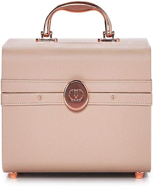 Caboodles Life & Style Small Train Case, Makeup Cosmetic Case Organizer Small Train Case,Cream White by Caboodles