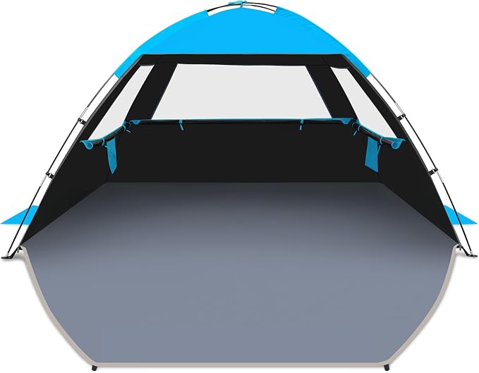 Gorich Beach Tent Sun Shelter for 3/4/6/8/10 Person with UPF 50＋ UV Protection, Lightweight & Easy Setup Beach Shade Canopy, Portable Beach Shade Tent Beach Cabana by Gorich