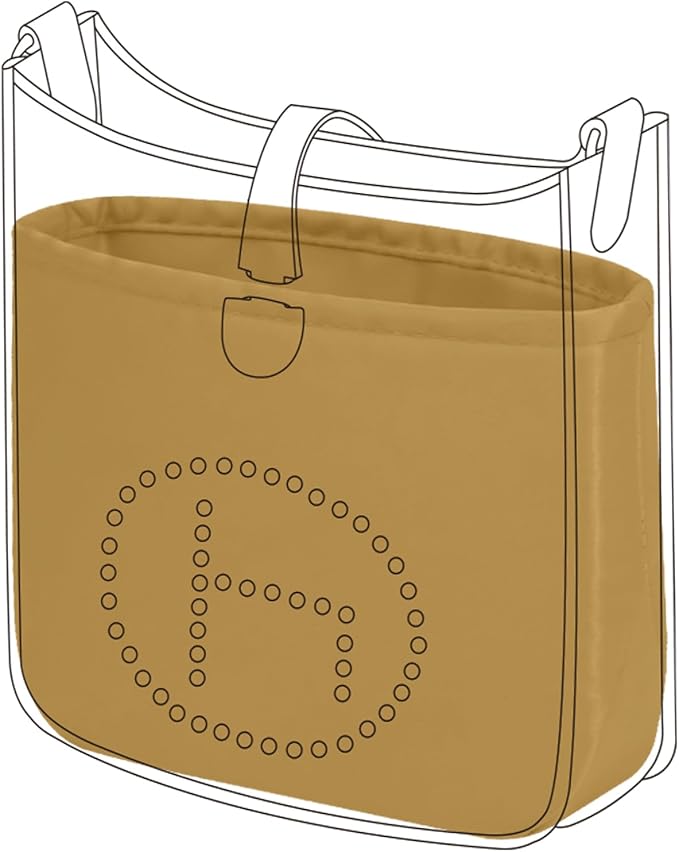 DGAZ Silk Purse Organizer Insert for Evelyne Bag(Biscuit color,TGM) | Soft and Lightweight,Perfect Fit,Multi-pocket Storage,Bag Protector,Luxury Bag Care,Handmade,for Smooth Bag Organizer by DGAZ