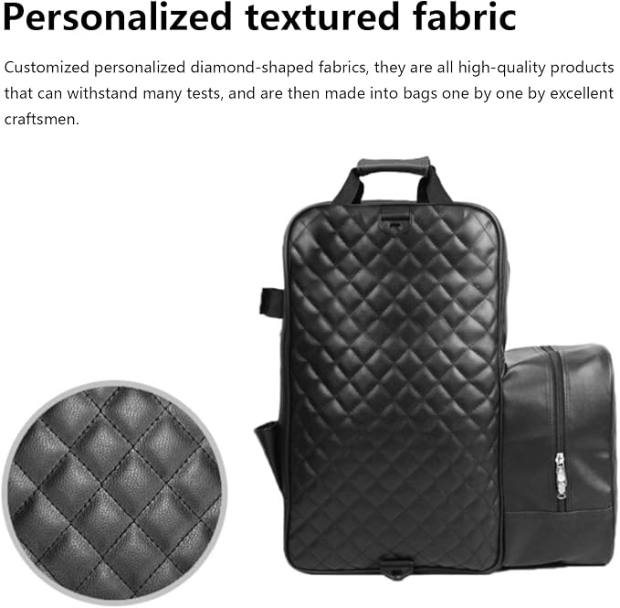 Professional Equestrian Bags Durable PU Leather Horse Riding Boots and Helmet Bag (Black0) - Image 4