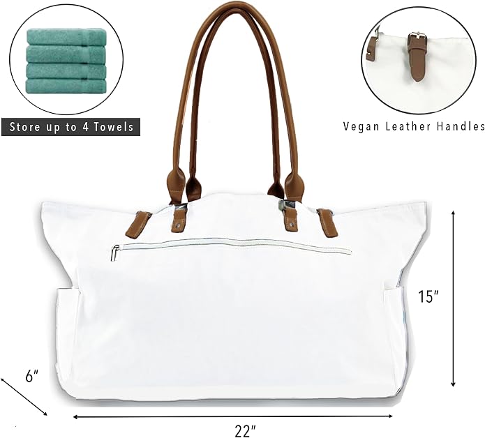 Keho Waterproof Beach Bag with Pockets For Women (Sandproof) - Image 4