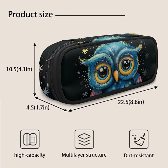 Owl Kids Bookbag for Girls School Bags for Boys 6-8 with Lunch Bag and Penicl Box Set Toddler Kindergarten Preschool Backpack for School, 3Pcs - Image 7