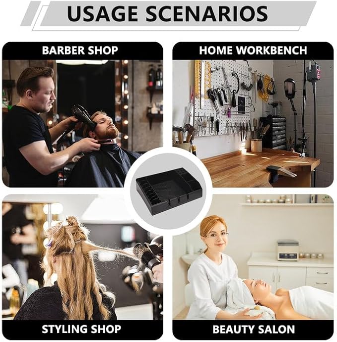 Barber Clippers Tray Station Hair Trimmer Holder Multifunctional Razors Case Stylist Hairdressing Combs Clips Scissors Holder(12.87" X 8.9") - Image 3