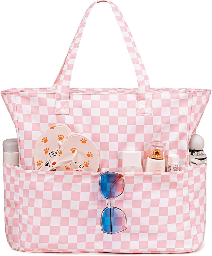 Bluboon Waterproof Beach Tote Pool Bags for Women Ladies Extra Large Carry On Bag With Wet Compartment for Weekender Travel by BLUBOON