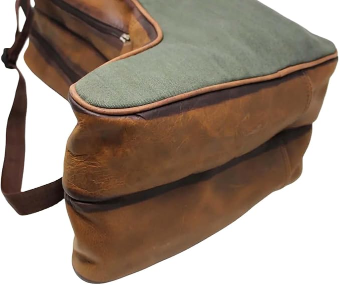 CHALLENGER Western Waxed Canvas Leather Travel Carry Storage Boot Bag Waterproof 30SK02 - Image 5