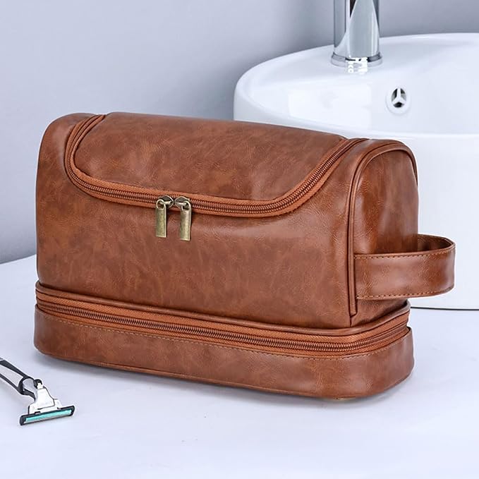 Personalized Toiletry Organizer with Bottom Compartment, Custom Name Large Travel Makeup Bag for Men & Women - Image 7