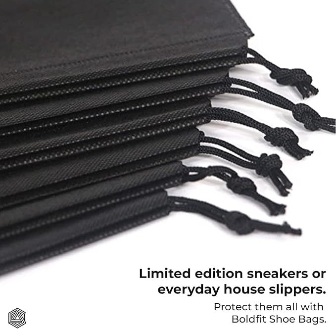 Boldfit Shoe Bags for Travel Essentials, Portable Dust-Proof Shoe Storage Covers for Packing, Travel Organizer for Women & Men, Shoe Bags with Rope, Pack of 12 - Image 4