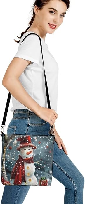 HUGS IDEA Boho Bags for Women Leather Handbag Shoulder Bucket Crossbody Purse - Image 5