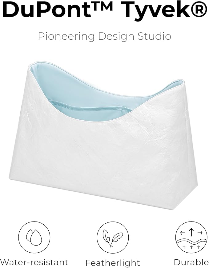 Soft Support Organizer Compatible with LV Carryall Denim | Handcrafted DuPont™ Tyvek®,Handbag Organizer Insert, Precision 1:1 Custom Fit,Celeste,Ideal for Shopping and Daily Carry - Image 4