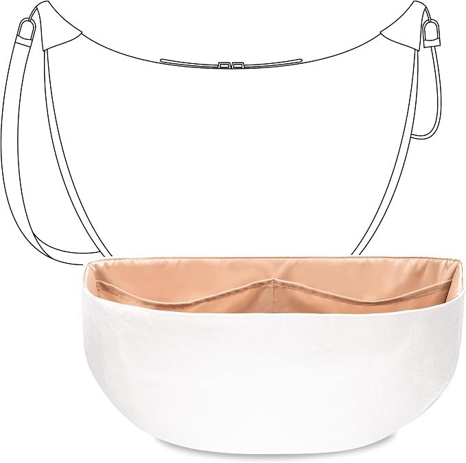 Purse Organizer Insert for Moon-Shaped Handbags (Large) — Compatible with LV Loop Hobo GM | Lightweight Slim Curved Bottom Liner ——Size 02 (12.6" L x 6.3" H x 3.5" D) by FANJIProject